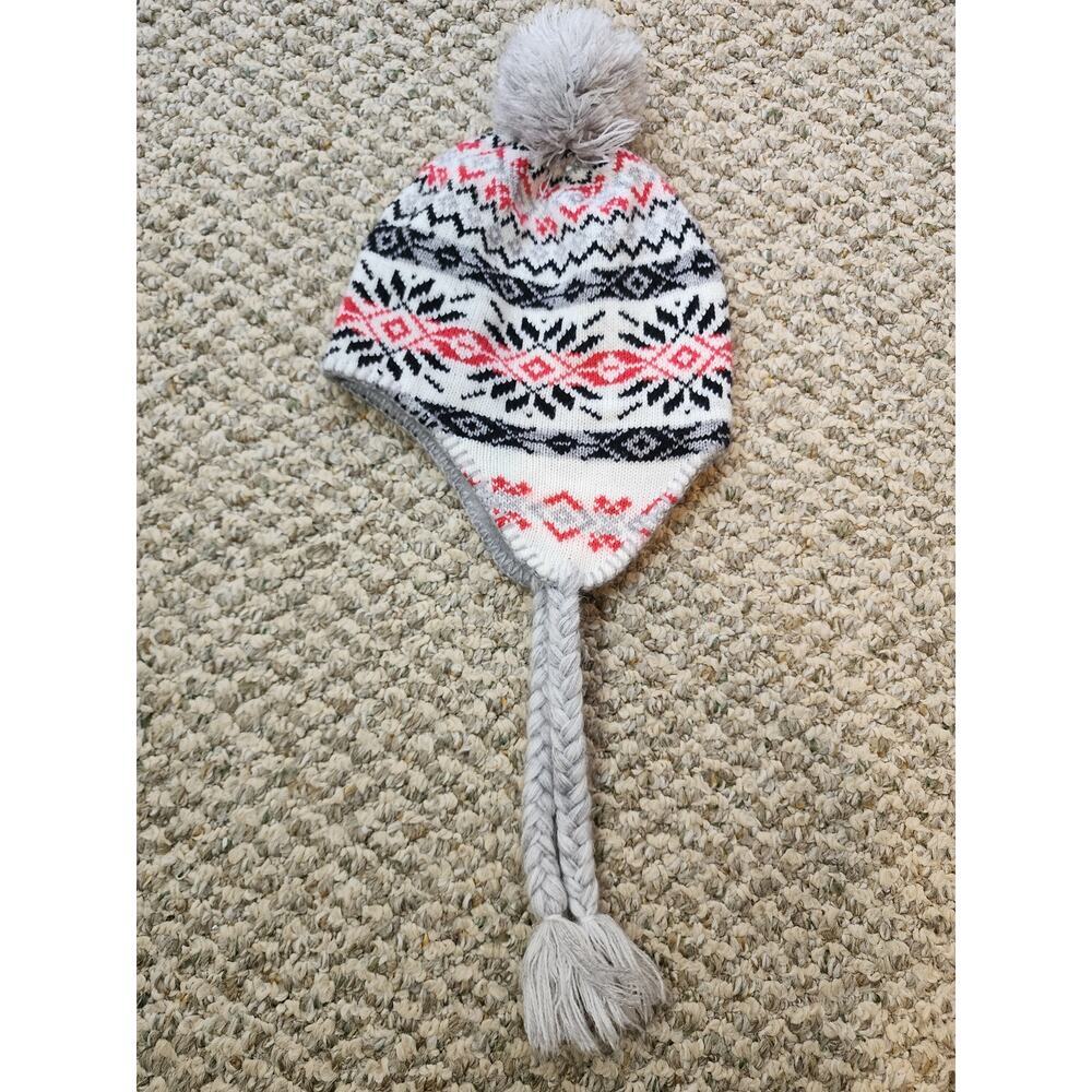 Arizona Toboggan and Scarf Set Red, Black &‎ White - Picture 4 of 6